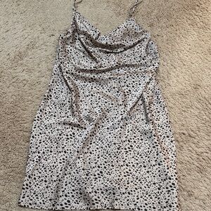 Forever 21 Black and White Spotted Mini Dress